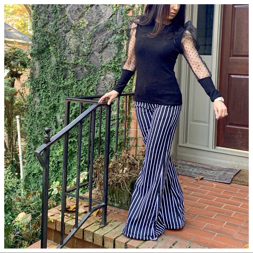 ✨LAST ONES✨PARIS✨Fabulous stripe wide leg pants - Picture 5 of 8